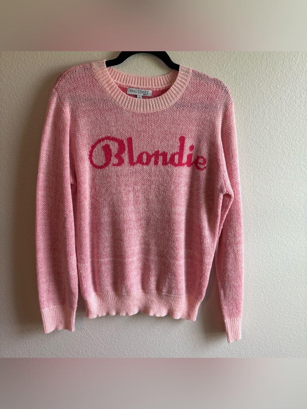 Ring Street Pink “Blondie” Lightweight Sweater